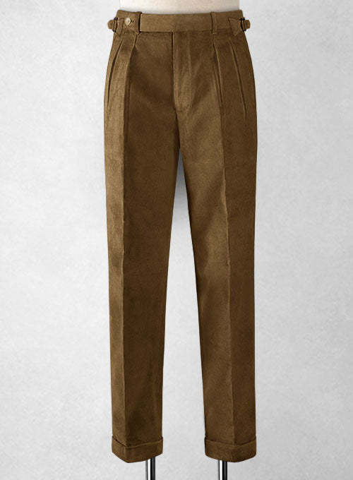 Camel Corduroy Colonel Trousers - 14 Wales
