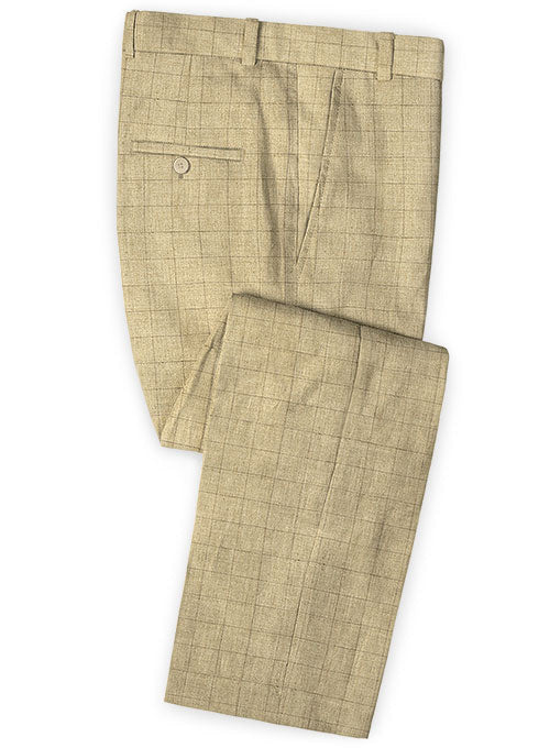 Italian Lounge Beige Linen Pants