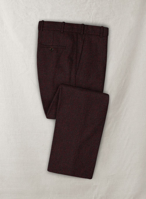 Italian Mahogany Red Tweed Pants