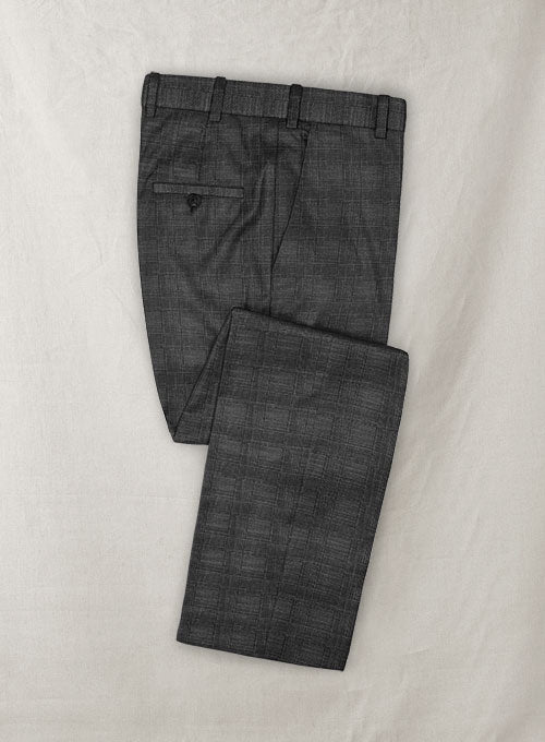 Italian Murano Riquel Gray Wool Linen Pants
