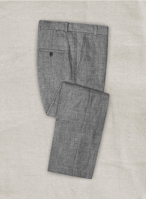 Italian Shark Gray Linen Pants