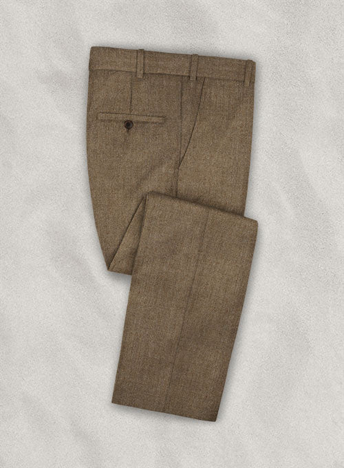 Italian Wool Cashmere Taupe Beige Pants