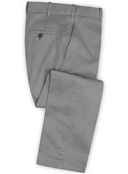 Mid Gray Peach Finish Chino Pants