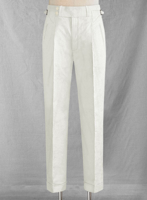 Safari Ivory Cotton Linen Heritage Trousers