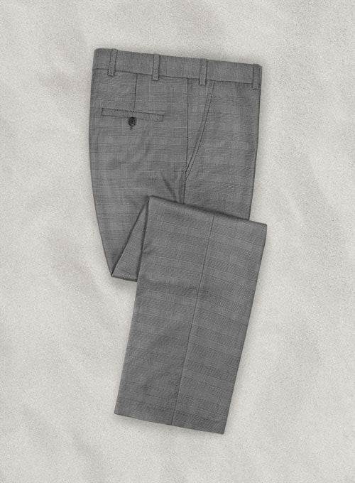 Stretch Glen Gray Wool Pants
