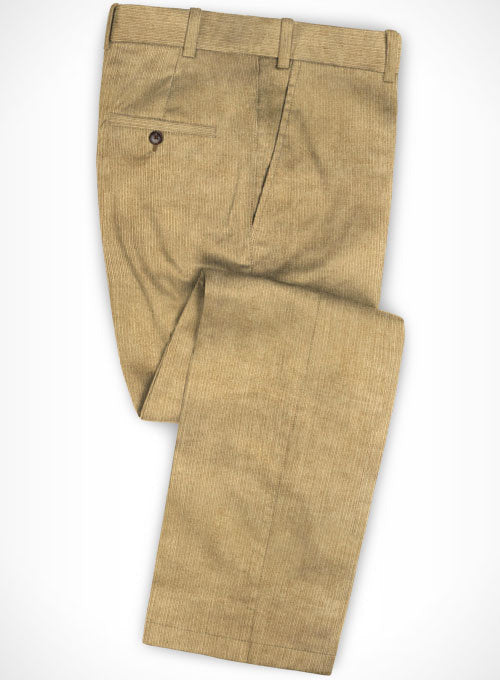Beige Corduroy Pants - 14 Wales
