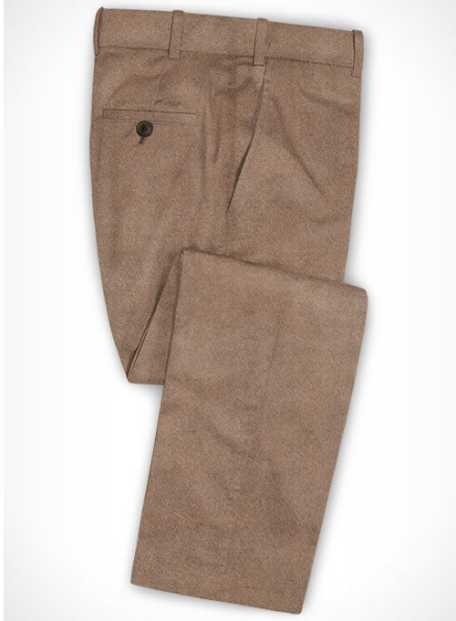 Beige Velvet Pants