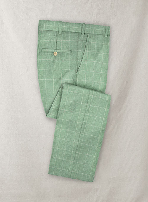 Biscay Green Wool Pants