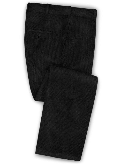 Black Corduroy Pants -11 wales