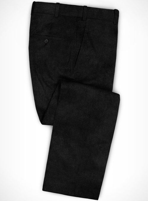 Black Corduroy Pants - 14 Wales