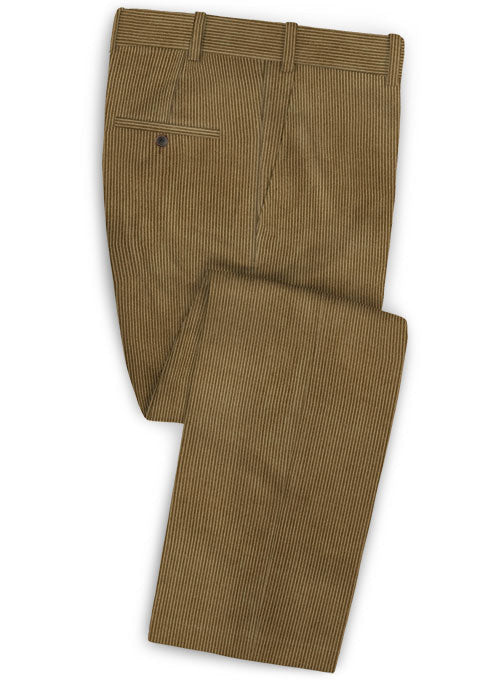 Brown Thick Corduroy Pants - 8 Wales