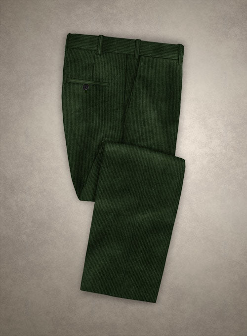 Solbiati Cocktail Green Corduroy Pants - 8 Wales