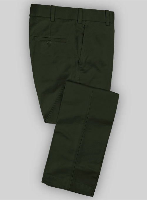Tailored Dark Olive Chinos