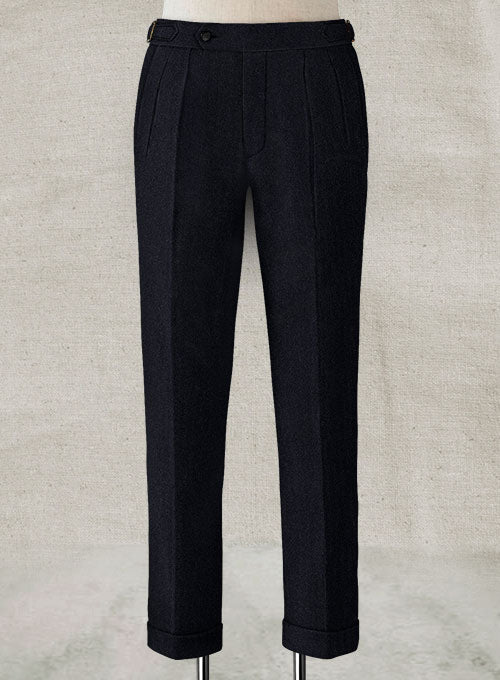 Deep Blue Heavy Highland Tweed Trousers
