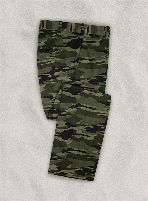 Green Stretch Camo Pants