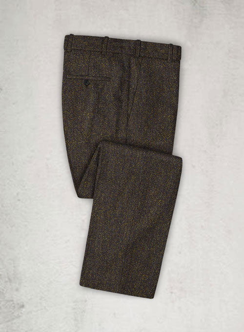 Harris Tweed Melange Brown Pants
