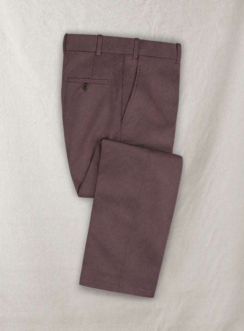 Italian Brushed Cotton Grape Wine Pants