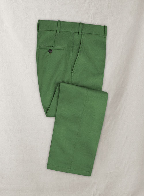 Italian Brushed Cotton Martin Green Pants