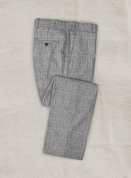 Italian Ippoli Gray Tweed Pants