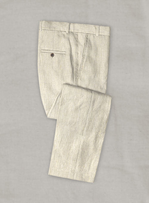 Italian Linen Cavalary Beige Pants