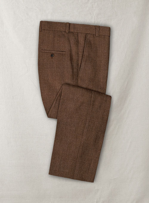 Italian Linen Farm Brown Pants