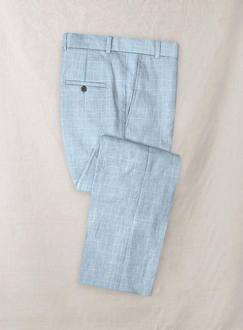 Italian Linen Lusso Blue Pants