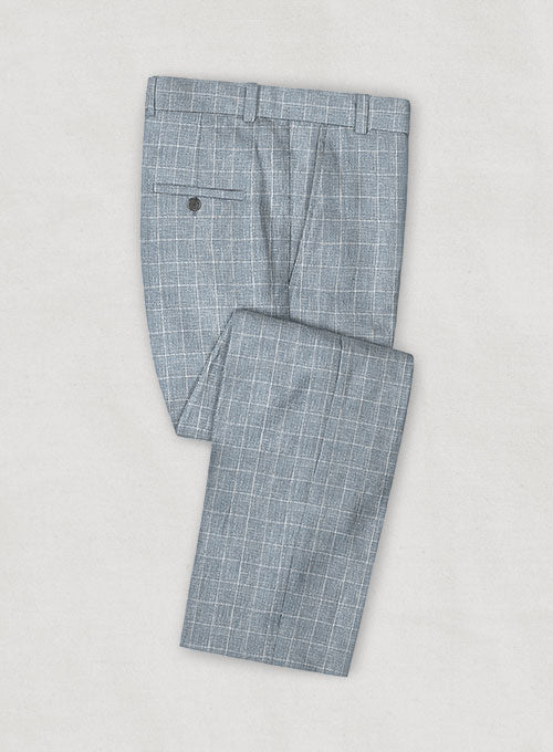 Italian Linen Lusso Cadet Blue Pants