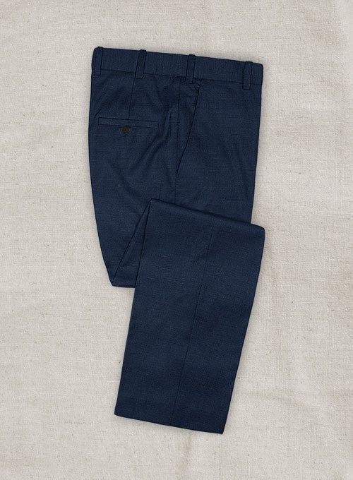 Italian Tela Indigo Blue Wool Pants (Murano)