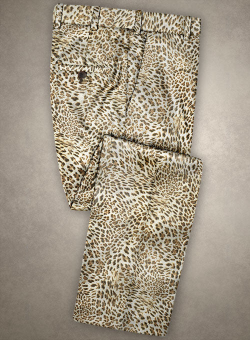 Italian Velvet Leopard Pants Red Carpet
