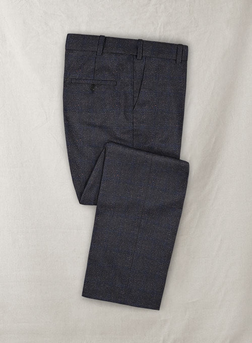 Italian Wool Cashmere Donegal Slate Brown Pants