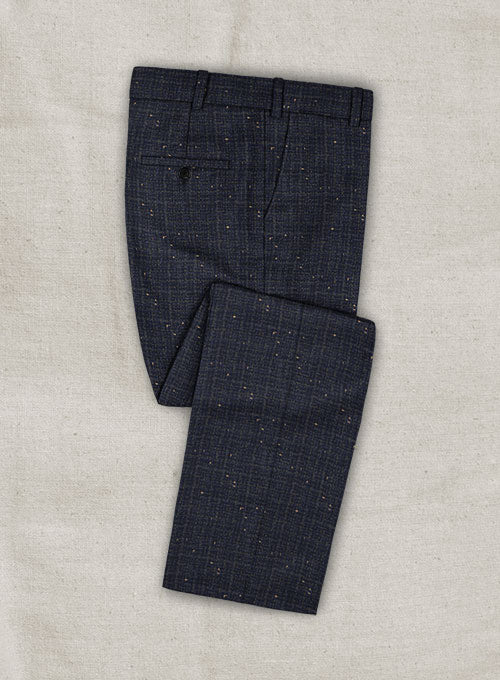 Italian Wool Cotton Cashmere Donegal Olquet Pants