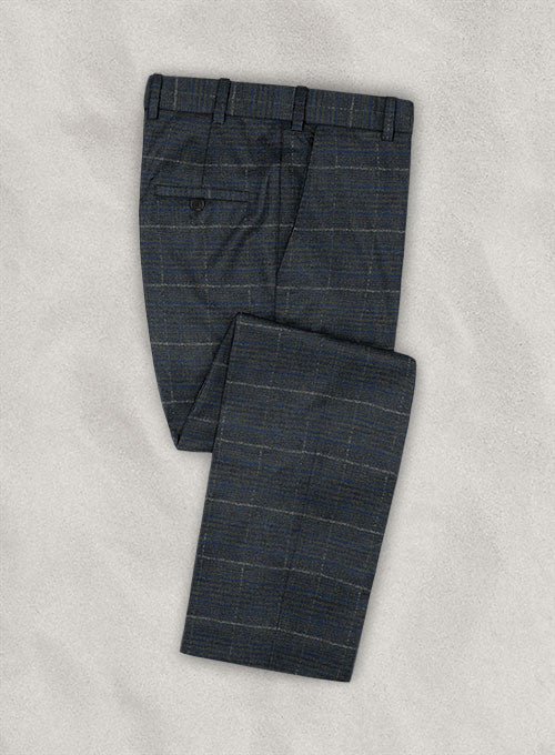 Italian Wool Cotton Stretch Rotgi Pants