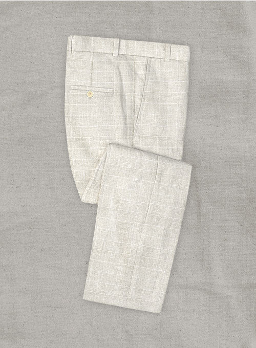 Italian Linen Lusso Ivory Pants