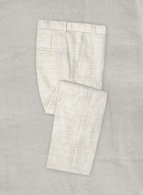 Italian Linen Lusso Beige Pants