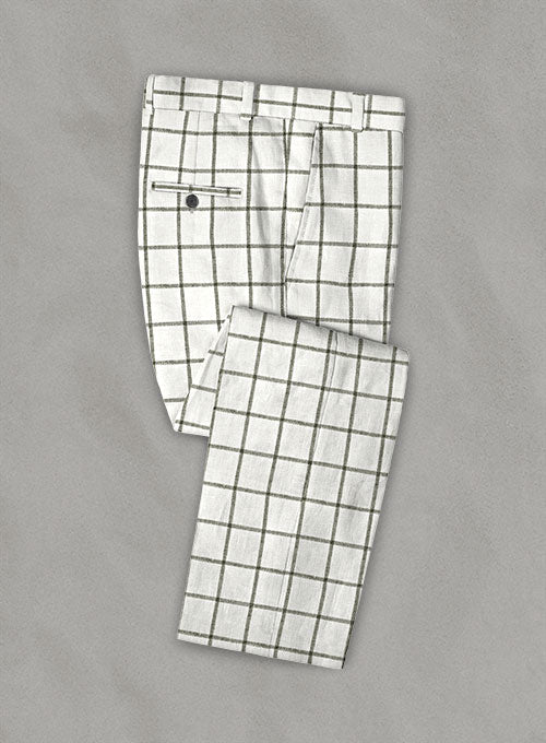 Italian Linen Ardia Checks Pants