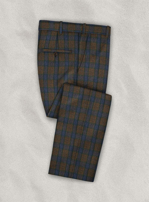 Italian Wool Cashmere Orsoto Checks Pants