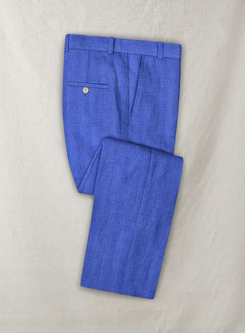Italian Wool Silk Linen Herringbone Eler Pants