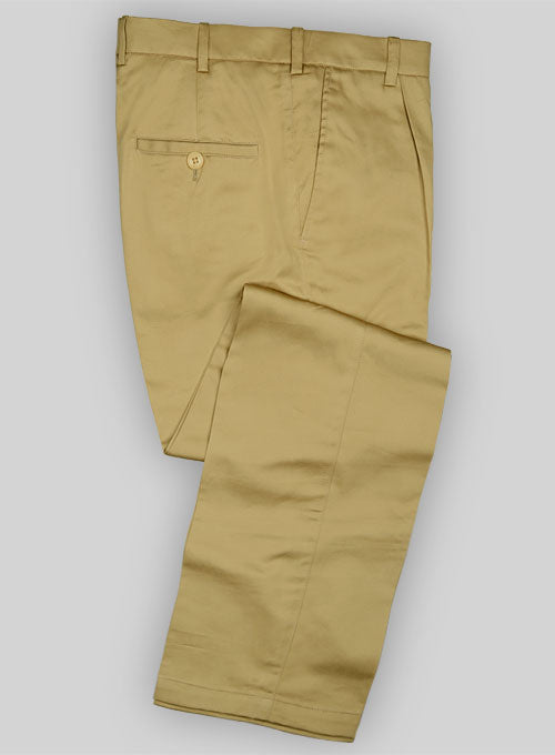 Tailored Khaki Fine Twill Chinos