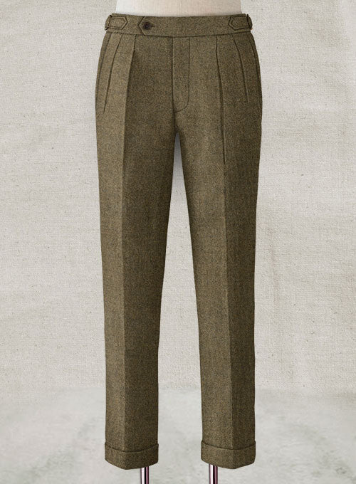 Light Weight Rust Brown Highland Tweed Trousers
