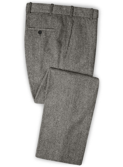 Light Weight Dark Gray Tweed Pants