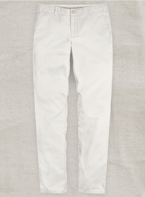 Light Beige 4 Way Stretch Chinos Washed