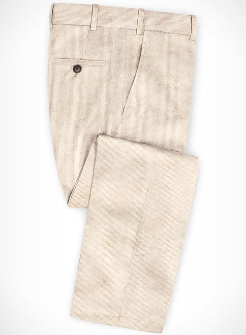 Light Beige Corduroy Pants - 14 Wales