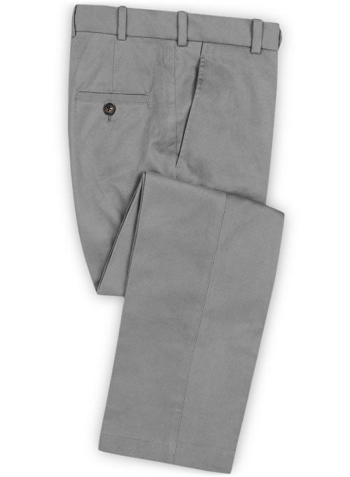 Light Gray Peach Finish Chino Pants