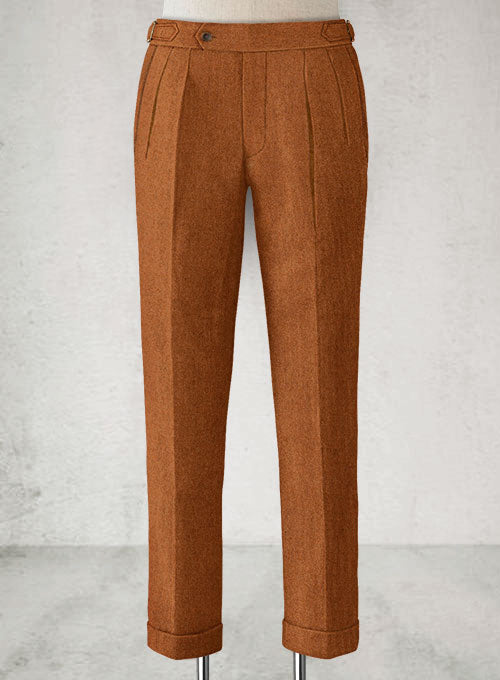Melange Rust Highland Tweed Trousers