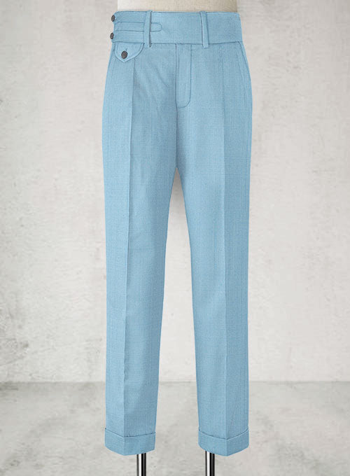 Napolean Taj Blue Double Gurkha Wool Trousers