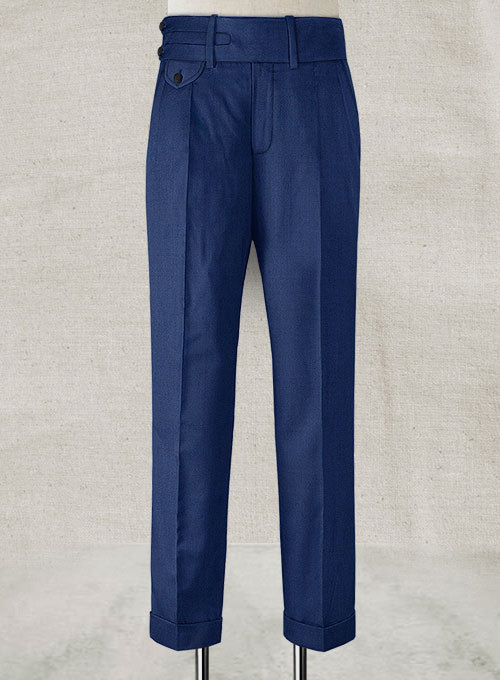 Napolean York Blue Double Gurkha Wool Trousers