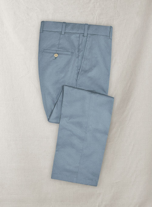 Nord Blue Feather Cotton Canvas Stretch Pants