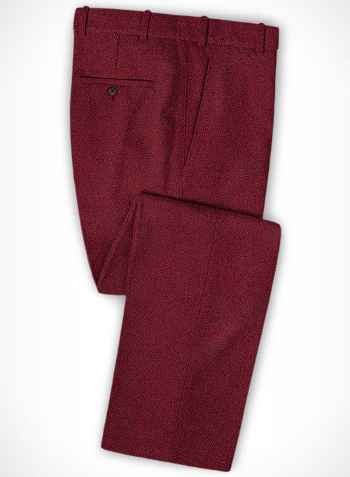 Port Wine Tweed Pants
