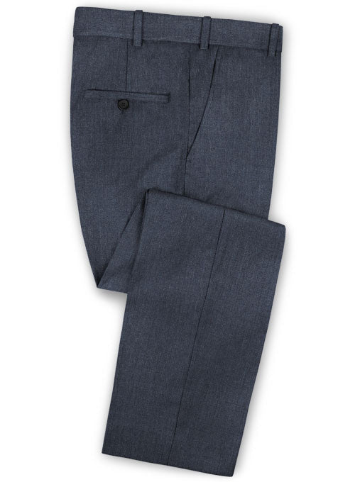 Reda Denim Blue Pure Wool Pants