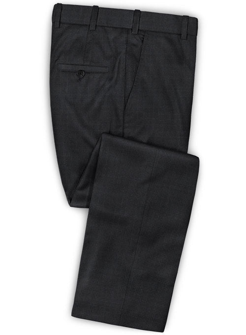 Reda Midnight Black Wool Pants